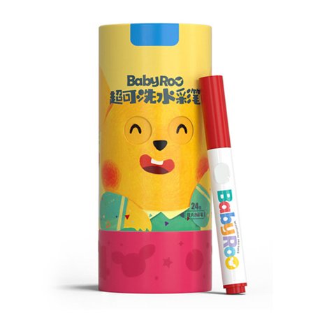 Piirrettävät tussit pestävät kartiomaiset värikynät taidekynät kynätelineellä lapsille värittämiseen piirtämiseen 24 väriä