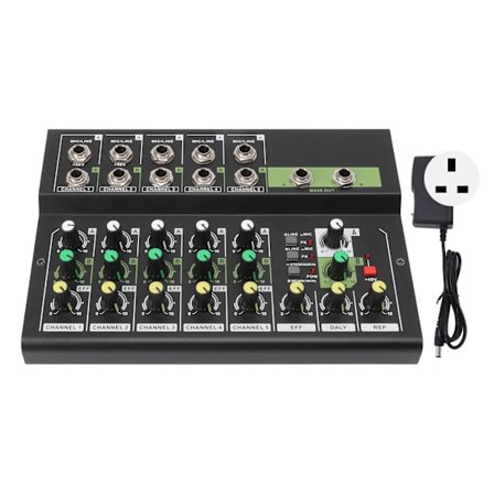 MIX5210FX 10-kanals effektmixer lydkonsol kompakt lydstudie mixer lydkort bærbar digital mixer 100-240V UK-stik