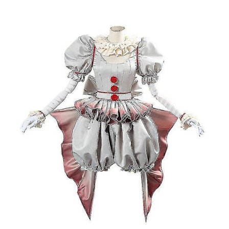 Pennywise Kostume Horror Pennywise Kostume Sæt Kompatibelt med Kvinder Piger Outfit