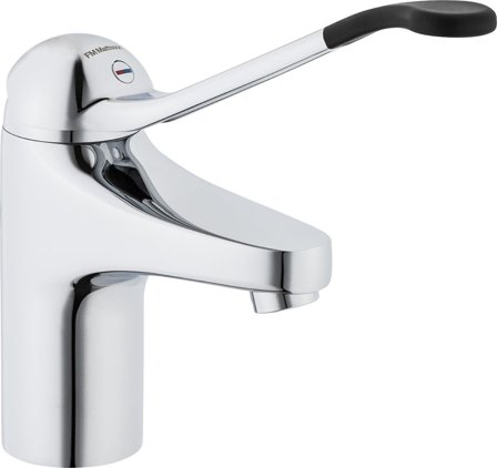 FM Mattsson 8060-4600 Tvättställsblandare med kontrastgrepp, utan lyftventil, Badrum