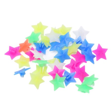 36 stk. cykel eger perler plastik børn cykel eger farverige perler clips cykel dekoration tilbehør femtakket stjerne