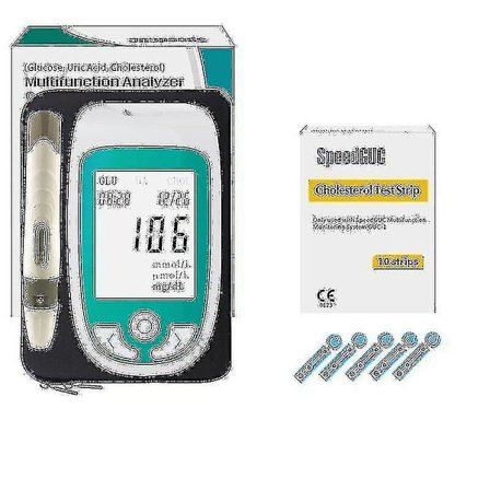 New Instrument Cholesterol10 Multi-function Cholesterol Uric Acid Blood Glucose Meter Sm32189
