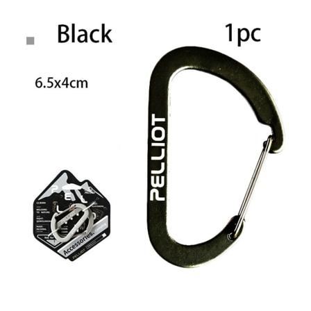1/2 stk udendørs camping nøglering D-ring nøglering SORT 6,5X4CM1PC Black 6.5x4cm1pc-1pc