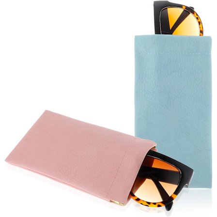 Pehmeä nahkainen aurinkolasipussi, kannettava puristus yläosa lasikotelo matkat