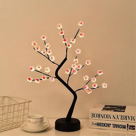 Bordslampa Bonsai-träd med LED-körsbärsblommor