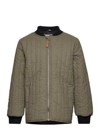 Duvet Boys Jacket Outerwear Softshells Softshell Jackets Khaki Green Mikk-line