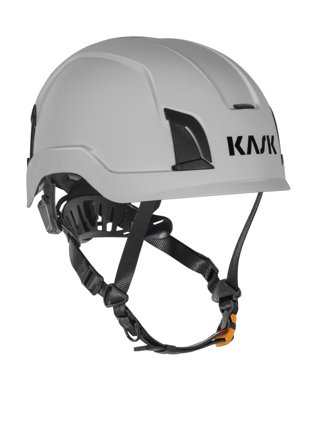 KASK Zenith X Long Vernehjelm lang hakerem +10 cm, uventilert Hi-Vis hvit, Hodebeskyttelse