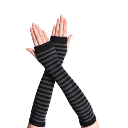 1 Par Långa Fingerlösa Handske Stickning Craft Cover För