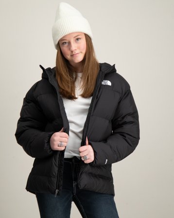 The North Face B NORTH DOWN HOODED JKT Sort Jakker Pige - Kids Brand Store