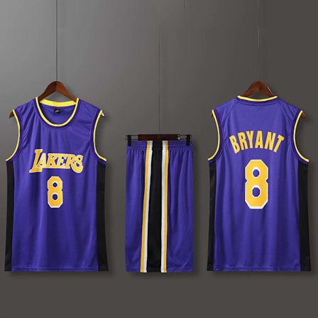 Uusi No. 8 Kobe Bryant koripallopaita -setti Lakers-asu lapsille ja aikuisille