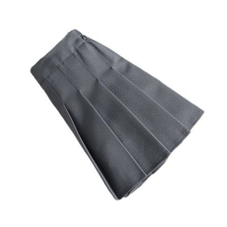 Lasten A-linjainen hame lyhyt laskoshame, hiilenharmaa