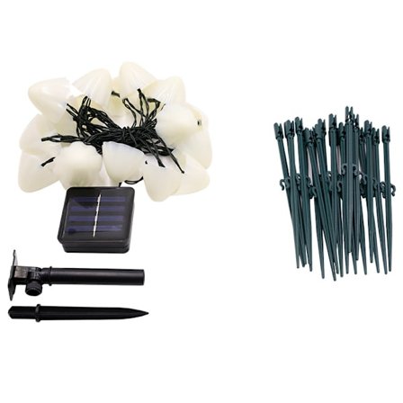 5m 20 Lys Solcelle Sopplys, Mini Solcelle Hagelys, 8