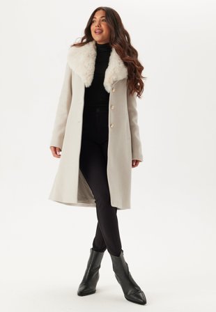 Chiara Forthi - Fur Collar Wool Blend Coat - XS