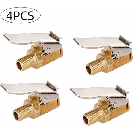 4-delad 8 mm bilsventilsadapter, mässingsinflationsventilanslutning för bil- eller lastbilsdäck, spets för pneumatisk mässingskompressor, 