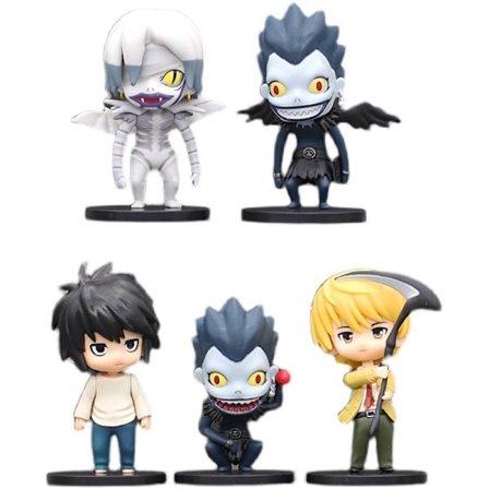 5 stk./parti Death Note Ryuk Anime Figur Leke Samleobjekt Modell Statue Leker PVC Figurer Skrivebords Ornamenter Fans Samleobjekt Modell