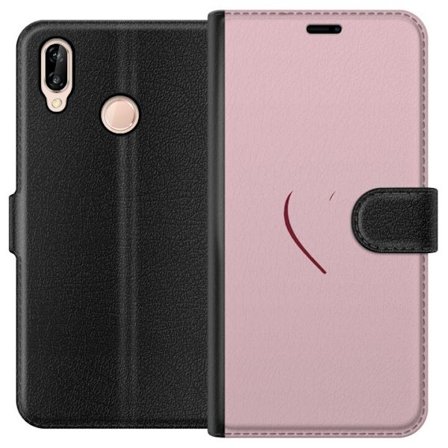 Kompatibel Tegnebogsetui til Huawei Huawei P20 lite SoftPinkLove