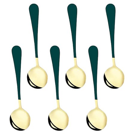 Soppskedar, runda skedar, stora skedar i rostfritt stål 6st