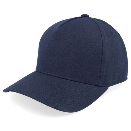 Equip - Blå adjustable Keps - Blank Navy A-frame Adjustable @ Hatstore
