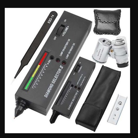 Diamanttesterpenn, Profesjonell Diamantdetektor Med 60X Mini LED Forstørrelse, Diamanttestpenn For-AH