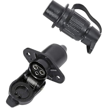 Stiftplugg og stikkontakt 3-polet 12V Traktor Stiftplugg DIN 9680 Vanntett Gave