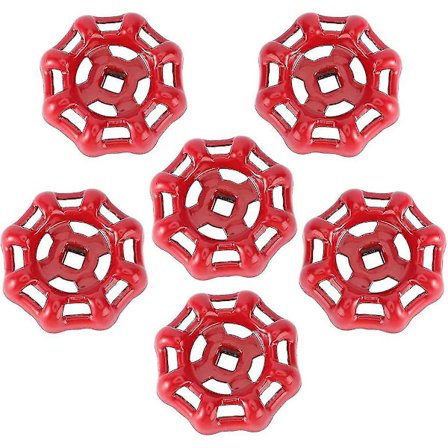 6 kpl Hanan kahva Venttiilin kahva, Vaihtopyöräventtiili, Punainen 6 * 6 cm