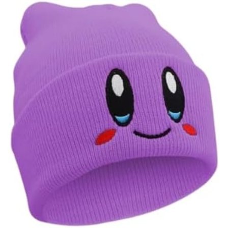 Käsityö - Kirby Beanie Aikuisten Koko Anime Hat Tarvike Kawaii, Siistillä Kirjotulla Kuviolla, Medium