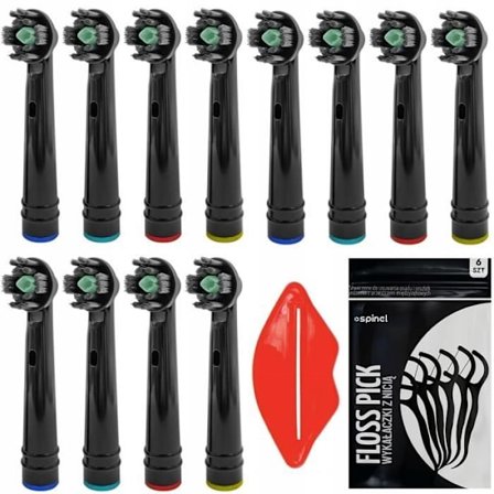 Tandborsthuvuden - Kompatibla med Oral B - PolishClean Aktivt kol - Djuprengöring - 12 stycken