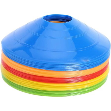 25 kpl Pro Disc Cones - Harjoituskartiot Agility Jalkapallokartiot kantolaukulla harjoitteluun, jalkapalloon, koripalloon, urheiluun ja peleihin (5 