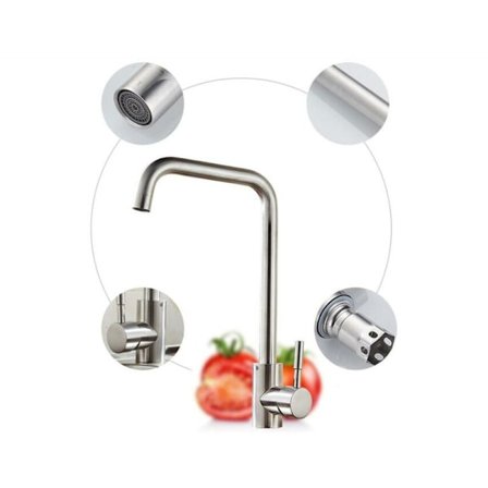 KC902 Borstad Rostfritt Stål Bänkkran Rostfritt Stål Kökskran Handfat Lämplig för Kök