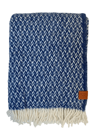 Klippan Ullpläd Lovik Filtar & plädar Unisex Blå 130 x 200