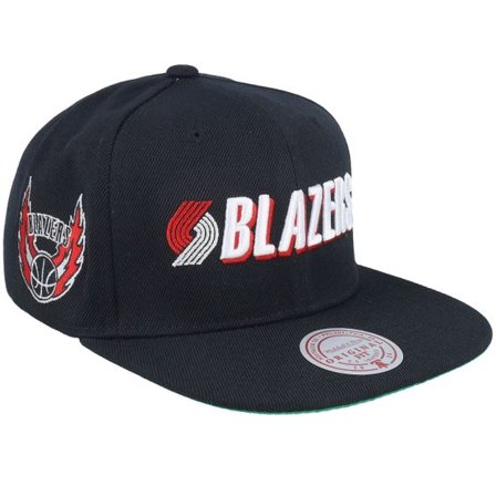 Mitchell & Ness - NBA Svart snapback Keps - Portland Trail Blazers Triple Play Black Snapback @ Hatstore