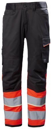 Helly Hansen Workwear UC-ME 77513_169 Arbeidsbukse varsel, svart/rød Varsel, Svart/Rød, Klær