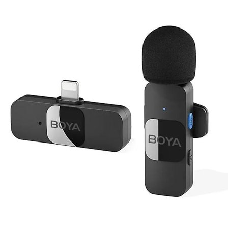 Trådlös mikrofon Omnidirektionell extern minikondensatormikrofon för intervjuvideo Live Streaming