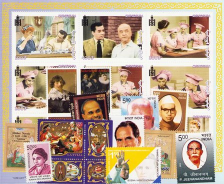 Kendte personligheder - 11 forskellige frimærker - Postfrisk