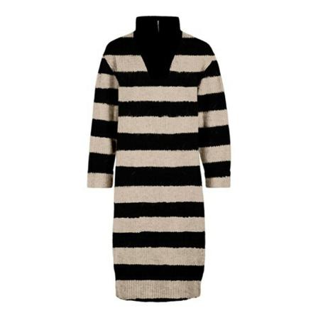 Object, Objminna L/S Knit Dress Zwart, Dames, Maat:M