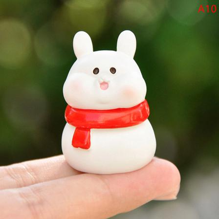Mini Juldekoration Santa Älg Trädgårdsdekor Snölandskap