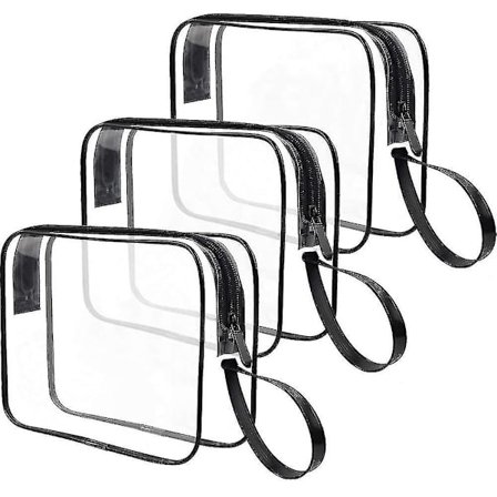 3 Pack Clear Travel Toiletry Bag, Tsa Approved Travel Toiletry Bag Liquid Bags Free Shipping