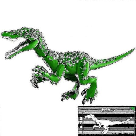 1 stk Jurassic Stor Dinosaur Byggeklosser T-rex Quetzalcoatlus Spinosaurus Actionfigurer Leke - FARGE: Baryonyx grønn