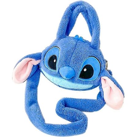 Stitch Rygsæk - Stitch Plys Rygsæk - Skuldertaske til Børn - Plys Pung til Børn - Plys Pung - Sød Skuldertaske til Piger og Børn - blå