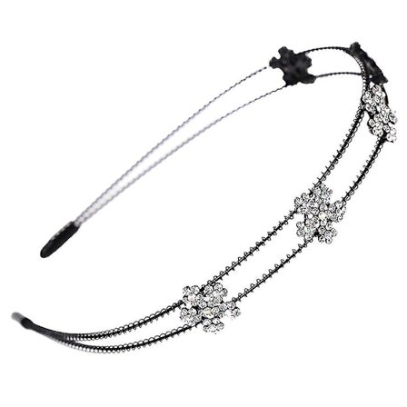 Fash Bridal Rhinest Flower Double Layer Metal H H Accessories