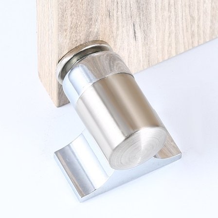 Magnetisk dörrstopp, rostfritt stål magnetisk dörrstopp dörrstoppar för hemmakontor (borstat stål)