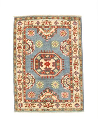 Kazak Fine Rug Hand Knotted 63X90 Brown/Dark Grey Afghanistan