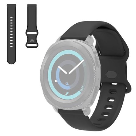 22 mm universal klockarmband i silikon - Svart