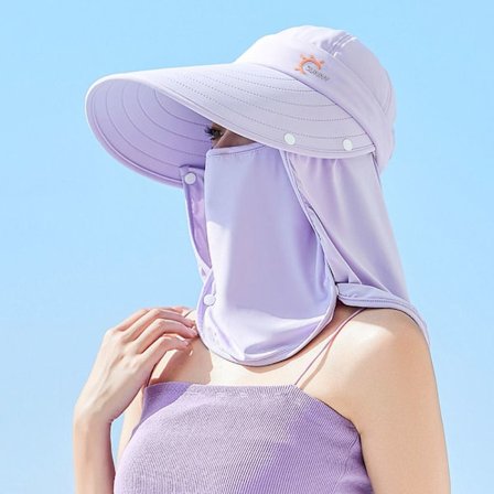 Sommarsolhatt Camping Cap LILA - stock