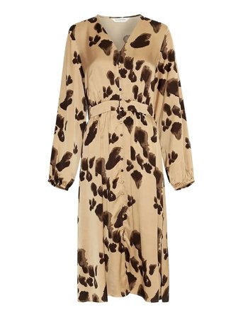 MSCH Copenhagen Mschclarette Irida Dress Aop - Beige - L