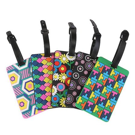 5 stk. Silikon ID Adresseholder Kuffert Etiket Bagage Tag Identifikator Taske Tilbehør