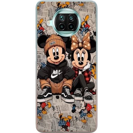 Kompatibelt Mobilskal till Xiaomi Xiaomi Mi 10T Lite 5G Tecknad musduo i streetwear med kepsar, sneakers och tidningsbakgrund. Lekfull urban illustrat