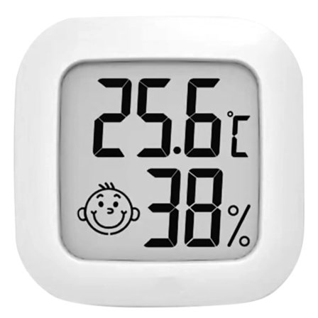 Rumtermometer, LCD Digital Hygrometer Termometer, Indendørs Termometer med Temperatur Fugtighedsmåler til Soveværelse, Børneværelse, Lager, Kælder