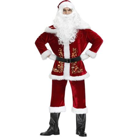 Juldräkter För Vuxna Jultomte Kostym Sammet Män Kvinnor M