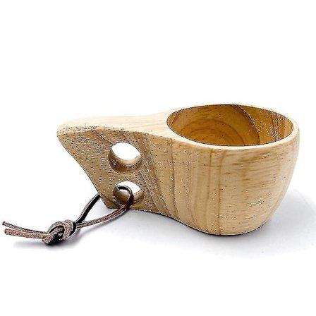 Käsintehty Puinen Pohjoismainen Mukin Kannettava Matkustus Leirintäkuppi 200ml